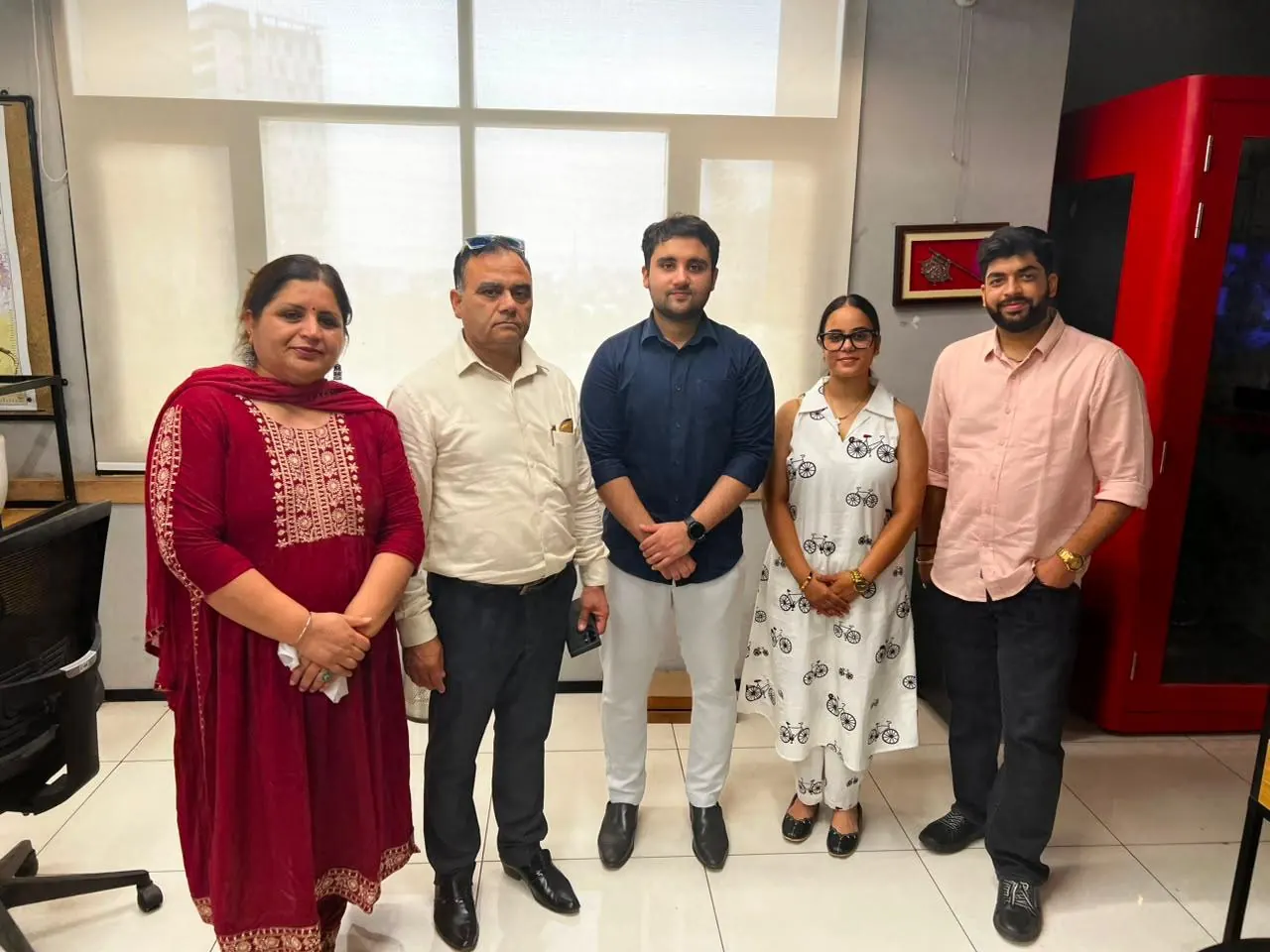 Seven Wealth team members at the GMADA Aerocity, Mohali office