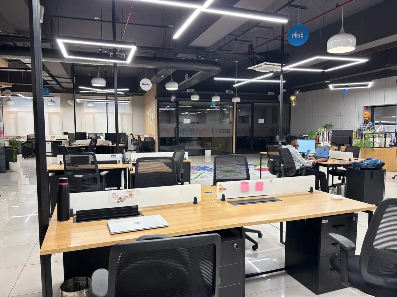 Open-plan desks and collaborative workspace at Seven Wealth’s Aerocity, Mohali office